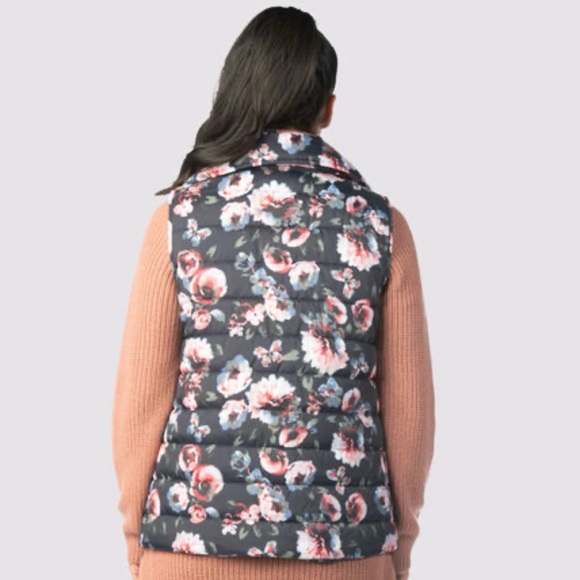 Spring Floral Puffer Vest - Picture 2 of 3